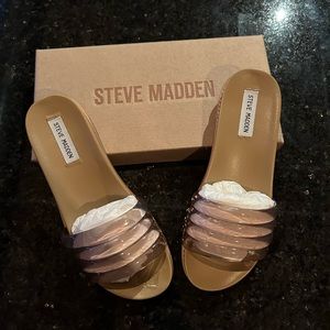 Steve Madden Drip Slide Sandal, clear